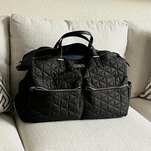 Kate Spade  Wilson Road Quilted Duffel Black Nylon Weekend/Travel Bag